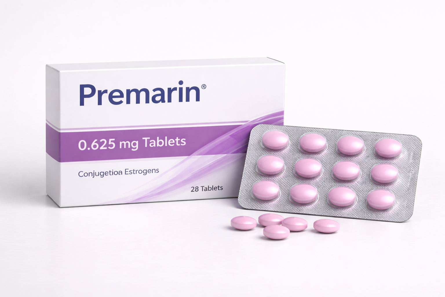 pharmacist explaining premarin hormone therapy guidance to a patient